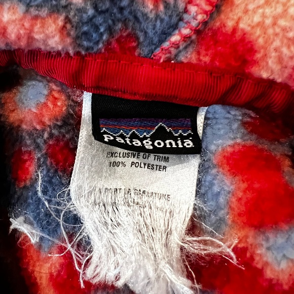 Patagonia Fleece Floral Bunting With Hood Front Zipper Closure Cozy - Picture 6 of 11